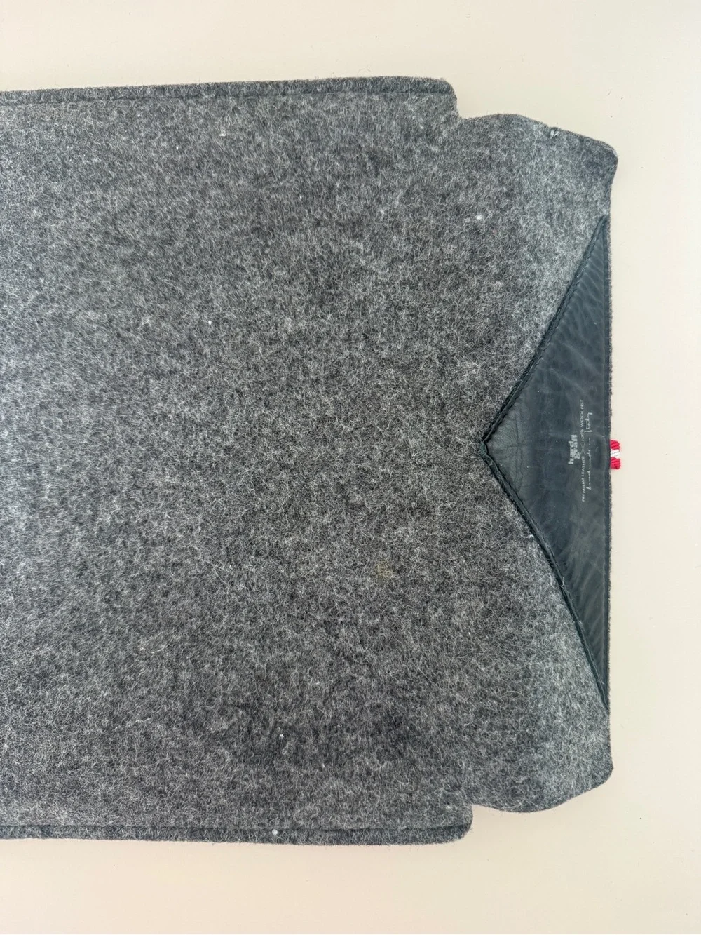 Leather and Felt Laptop Sleeve by Hard Graft